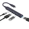 Lightning-USB-elosztó 4 az 1-ben USB OTG hub 3 USB 3.0 porttal és 1 Type-C töltő porttal
