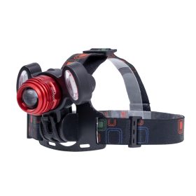  LED + 2 COB LED Fejlámpa kerékpártartóval újratölthető Li-Ion akkumulátor