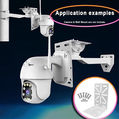 Univerzális biztonsági kameratartó konzol szerelőlemezzel – 280 mm, fém, beltéri/kültéri
