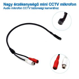   Nagy érzékenységű mini CCTV mikrofon biztonsági kamerához