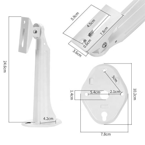 Kültéri univerzális, állítható kacsacsőrű CCTV konzol és fali konzol 24,6 cm