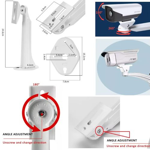 Kültéri univerzális, állítható kacsacsőrű CCTV konzol és fali konzol 24,6 cm