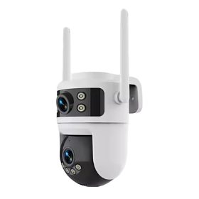   TUYA 6MP 2.4G kültéri 350° PTZ WiFi IP kamera, dupla lencsés biztonsági megfigyelőkamera, digitális zoom, automatikus követés, éjjellátó