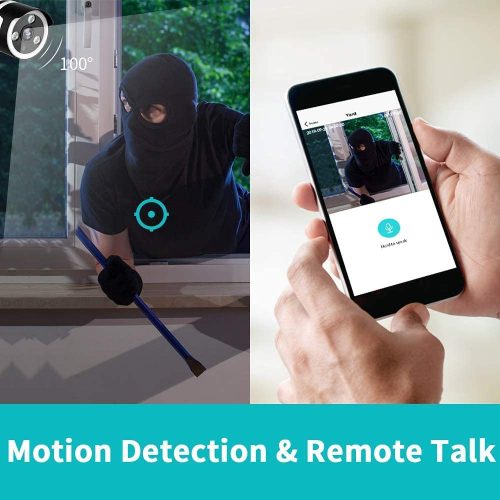 5MP WIFI biztonsági kamera 150° fokos széles látószög IR 20m kültéri Tuya Smart APP