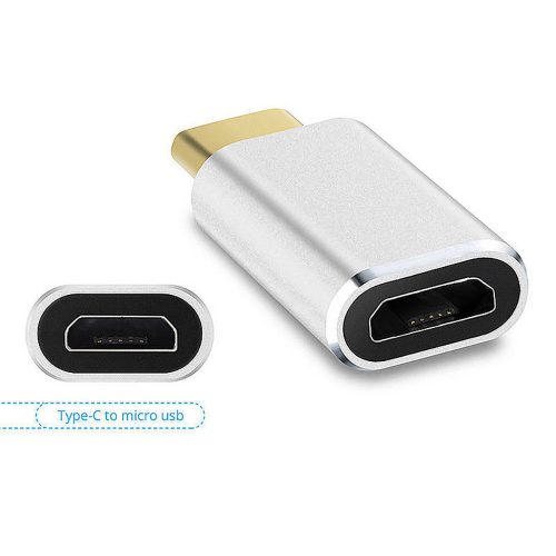 Micro USB anya - C típusú apa adapter, Android mobiltelefon-átalakító, Micro-B - USB-C adatkábel-csatlakozó