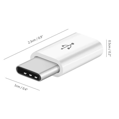 Micro USB anya - C típusú apa adapter, Android mobiltelefon-átalakító, Micro-B - USB-C adatkábel-csatlakozó