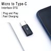 Micro USB anya - C típusú apa adapter, Android mobiltelefon-átalakító, Micro-B - USB-C adatkábel-csatlakozó