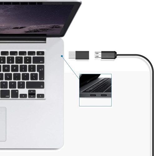 Micro USB anya - C típusú apa adapter, Android mobiltelefon-átalakító, Micro-B - USB-C adatkábel-csatlakozó