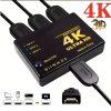 4K HDMI elosztó 3 bemenettel és távirányítóval