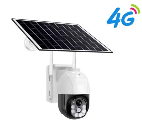 4G SIM kártyás Napelemes PTZ 5MP kültéri biztonsági kamera AUTOMATIKUS NYOMKÖVETŐ V380 Pro APP