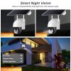 4G SIM kártyás Napelemes PTZ 5MP kültéri biztonsági kamera AUTOMATIKUS NYOMKÖVETŐ V380 Pro APP