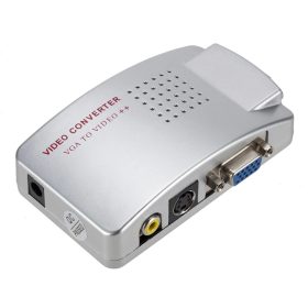   VGA - AV RCA jel kompozit adapter, videó kapcsolódoboz átalakító, PC-TV, AV monitor, laptophoz