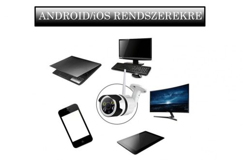 1080P FULL HD 3.6mm Wifi IP kültéri megfigyelő kamera, éjjel színes, vízálló, kétirányú hanggal, P2P protokollal