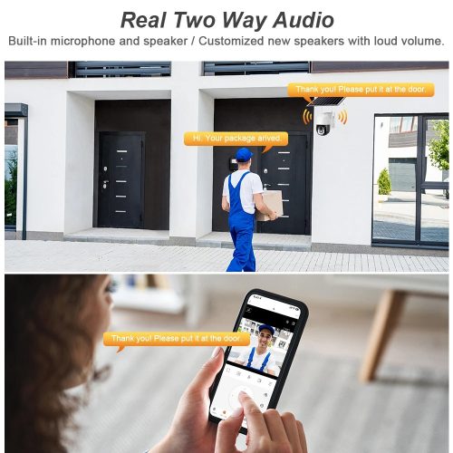 V380 PRO 3.0MP WIFI Napelemes PTZ biztonsági kamera kültéri automatikus nyomkövető 