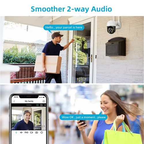 2MP HD fehér szín WiFi PTZ IP kamera kültéri otthoni biztonsági kamera automatikus követés iCsee APP
