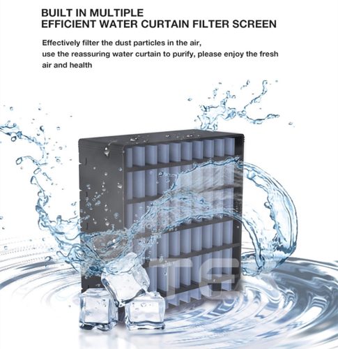 Akkumulátoros Mini hordozható vízhűtés ventilátor, párásító, rozsaszín 