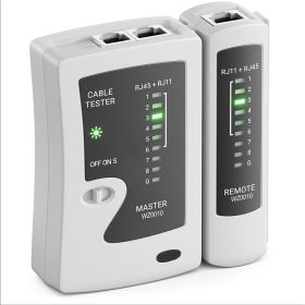   Logilink WZ0010 kábeltesztelő távegységgel RJ11-hez. RJ12 és RJ45