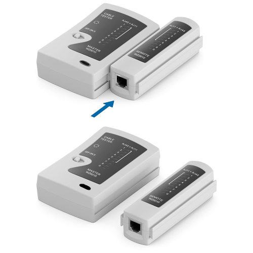 Logilink WZ0010 kábeltesztelő távegységgel RJ11-hez. RJ12 és RJ45