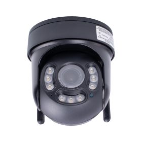   5 MP-es PTZ WiFi/LAN Kültéri Okos Dómkamera 5x Optikai Zoommal, fekete szín