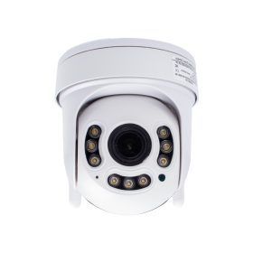   5 MP-es PTZ WiFi/LAN Kültéri Okos Dómkamera 5x Optikai Zoommal, fehér szín