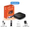 Z8 Android 14 Set-Top TV Box, Bluetooth mikrofonos táviránytóval, négymagos, 1G RAM 8G ROM