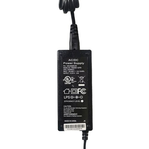 AC/DC 12V-3A 36W asztali hálózati-adapter, 5,5x2,1mm Jack dugó, biztonsági kamerákra, LED szalagra 