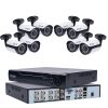 ZEXI 8 Kamerás 2 MP 2.8 / 6mm AHD Bullet biztonsági kamerarendszer, kültéri/beltéri, 30m IR
