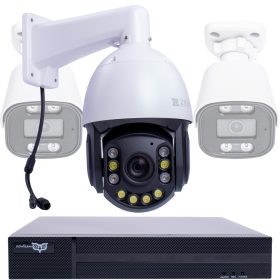   5MP IP POE Switch biztonsági PTZ kamera szett választható BULLET 1-tól 16 kameráig