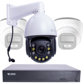   5MP IP POE Switch biztonsági PTZ kamera szett választható Turret 1-tól 16 kameráig