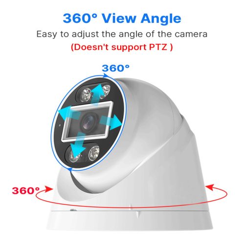 4MP IP PoE fix 3.6mm lencsével beltéri Turret biztonsági kamera mikrofonnal, hibrid INFRA LED-el