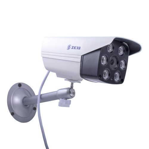 4MP IP PoE fix 3.6 / 6mm lencsével kültéri biztonsági kamera mikrofonnal, hibrid INFRA LED-el