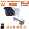 5MP, 3.6mm, AI, IP, POE, hibrid IR +fehér fényu LED, ONVIF, küéltéri/beltéri biztonsági kamera
