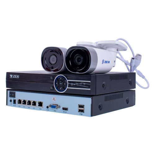 2 kamerás 5MP IP POE biztonsági rendszer 
