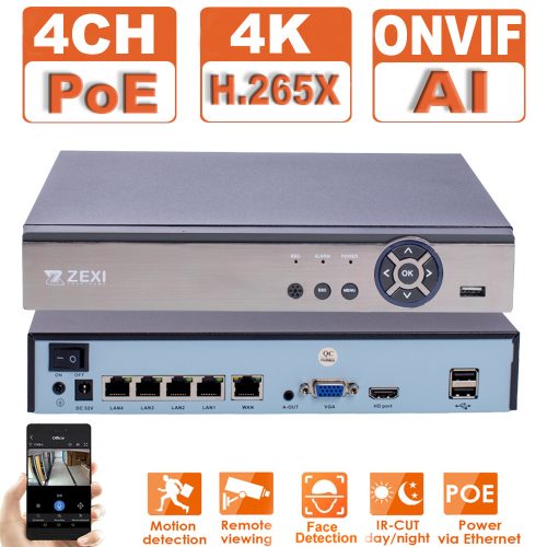 2 kamerás 5MP IP POE biztonsági rendszer 
