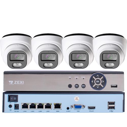 4 kamerás 5MP IP POE biztonsági rendszer 