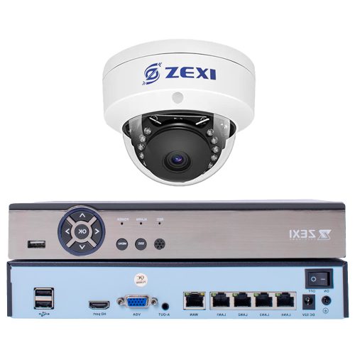 1 DOME kamerás 5MP IP POE biztonsági rendszer 