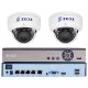 2 DOME kamerás 5MP IP POE biztonsági rendszer 