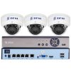 3 DOME kamerás 5MP IP POE biztonsági rendszer 