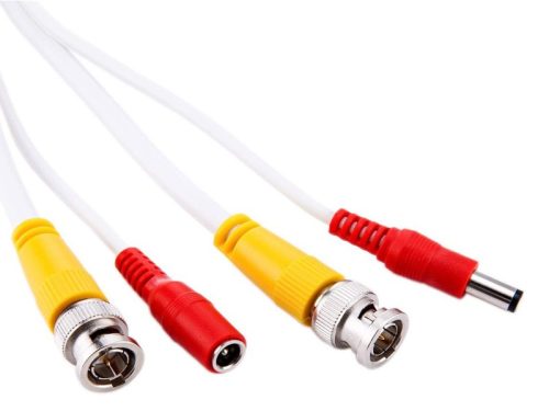 Szerelt Biztonsági kamerakábel 40m  BNC+TÁP FEHÉR