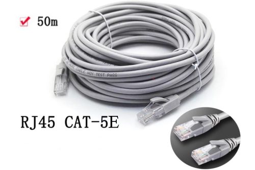 50m-es Szerelt alú-réz ethernet beltéri  UTP Cat5e patch kábel