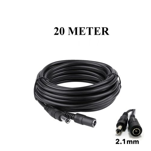 20m-es DC hosszabbítókábel kamerákhoz, dugó-aljzat 5.5 * 2.1MM fekete szín