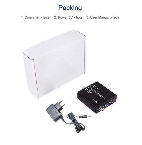 AHD Converter M-AHD2.1 bemenet – Videójel-átalakító VGA / HDMI / CVBS kimenet, 1080P / 720P