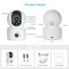 4MP dupla lencsés WiFi kamera dupla képernyős babamonitor automatikus követés AI emberi észlelés beltéri otthoni CCTV biztonsági kamera
