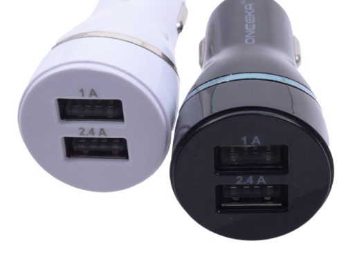 Autós USB töltő, DUAL USB 2000 mA,