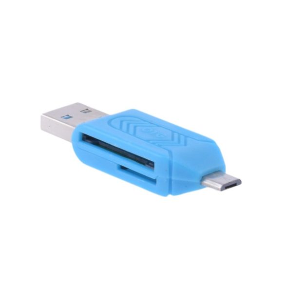Kártyaolvasó SD / Micro SD OTG+USB Micro USB  adapter  (CSAK android kompatibilis)