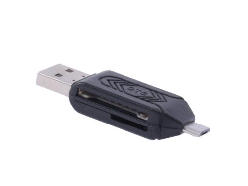 Kártyaolvasó SD / Micro SD OTG+USB Micro USB  adapter  (CSAK android kompatibilis)