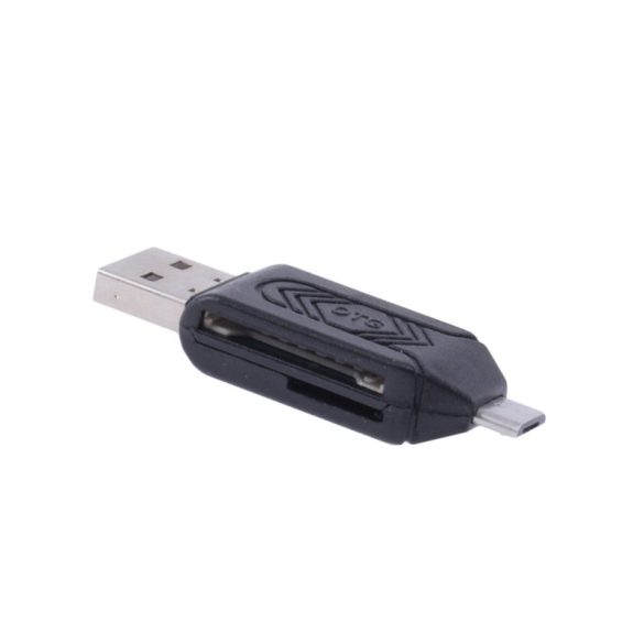 Kártyaolvasó SD / Micro SD OTG+USB Micro USB  adapter  (CASK android kompatibilis)