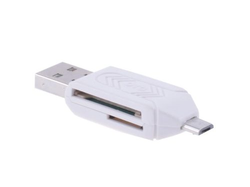 Kártyaolvasó SD / Micro SD OTG+USB Micro USB  adapter  (CSAK android kompatibilis)