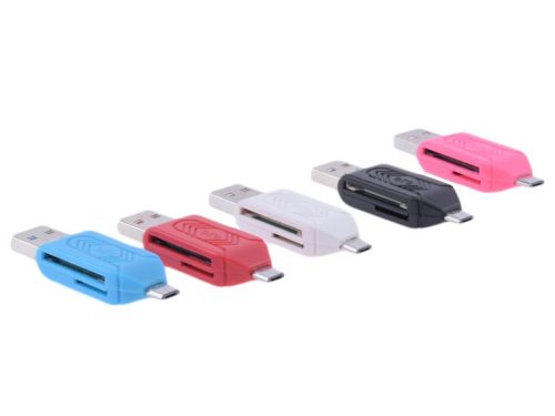 Kártyaolvasó SD / Micro SD OTG+USB Micro USB  adapter  (CSAK android kompatibilis)