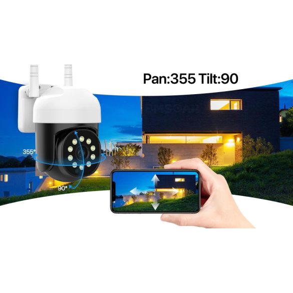 3 MP kültéri Wifi IP kamera Tuya intelligens kamera automatikus nyomkövető vezeték nélküli PTZ kamera